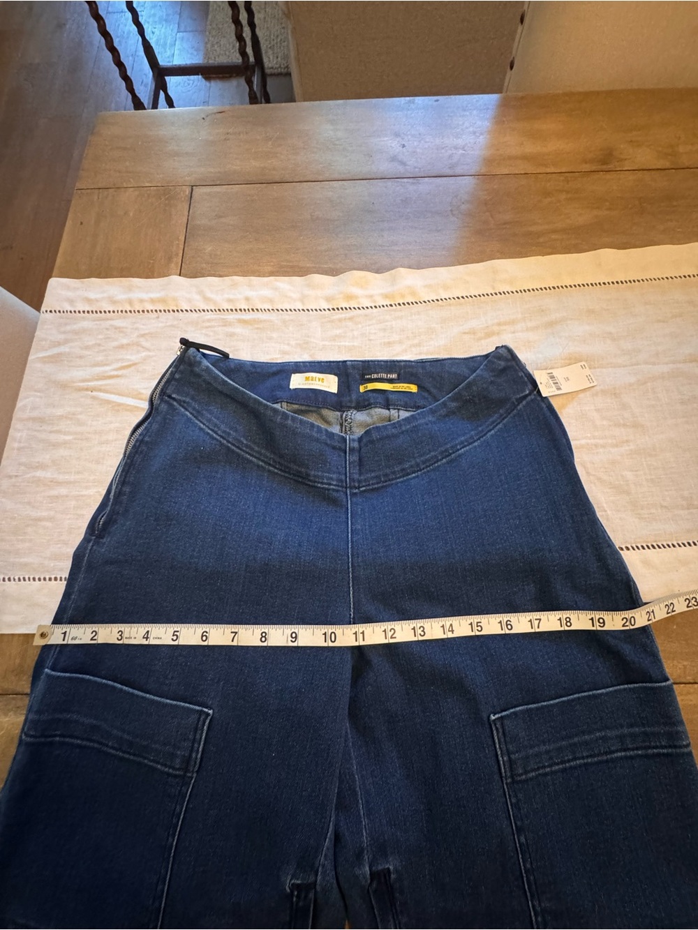 Maeve The Adaptive Seated Colette Denim Cropped Wide-Leg in Medium Blue Size 30 - Picture 7 of 15